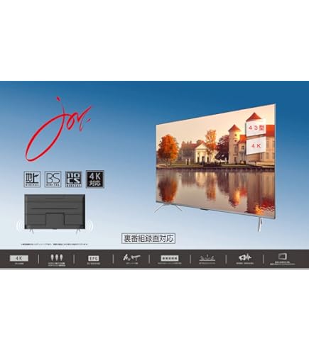 ジョワイユ 43V型 地上/BS/110度CS 4K液晶テレビ Amazon | ジョワイユ 43V型 地上/BS/110度CS 4K液晶テレビ 裏